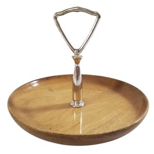 🔴 Vintage Myrtlewood Serving Tray Mid Century Wood Dish Oregon Myrtle Wood